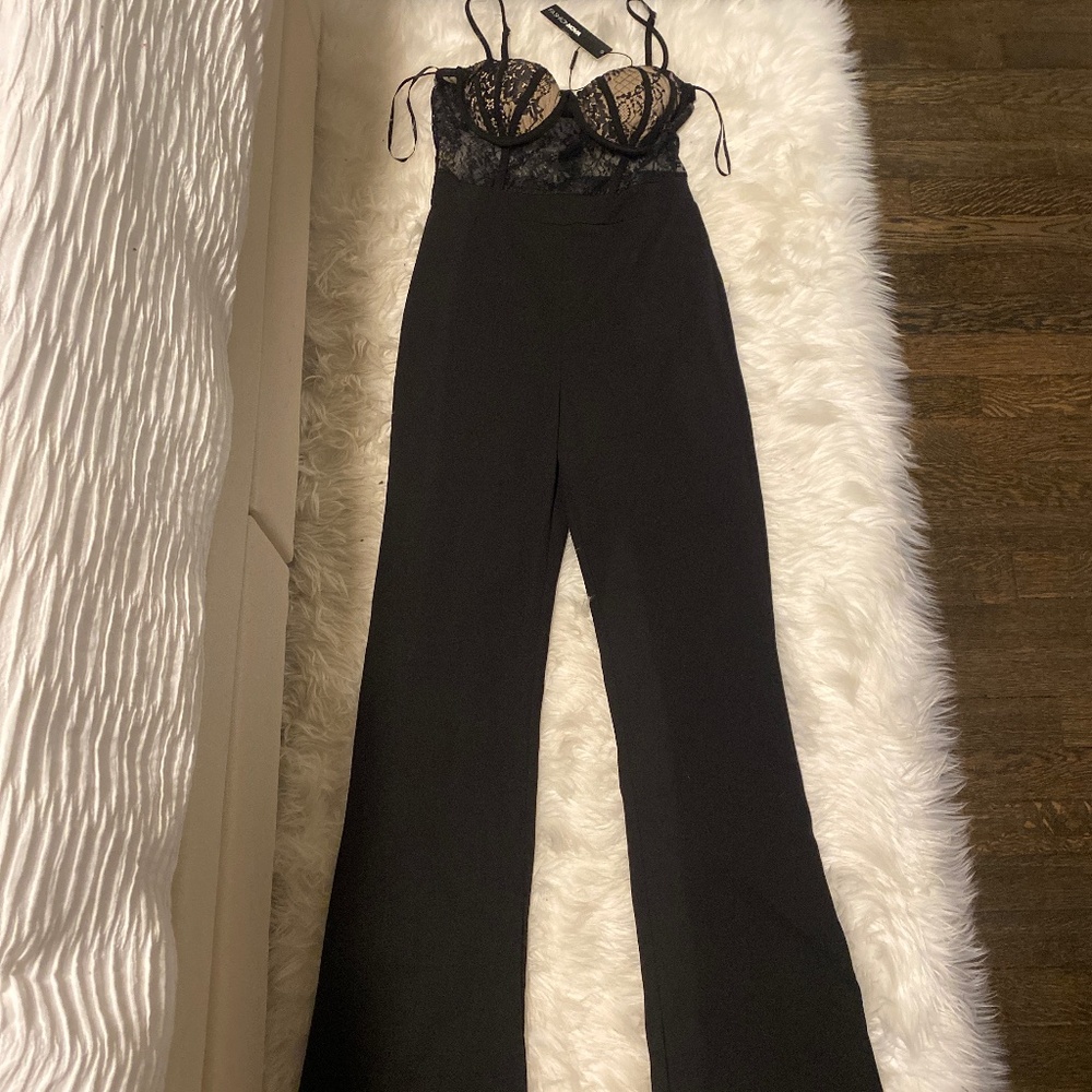 Lace bustiers jumpsuit